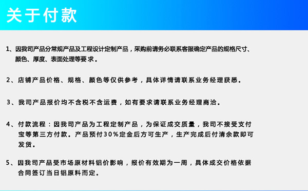 購買長盛鋁蜂窩板付款說明 購買長盛鋁蜂窩板付款說明